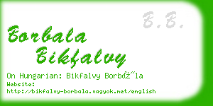 borbala bikfalvy business card